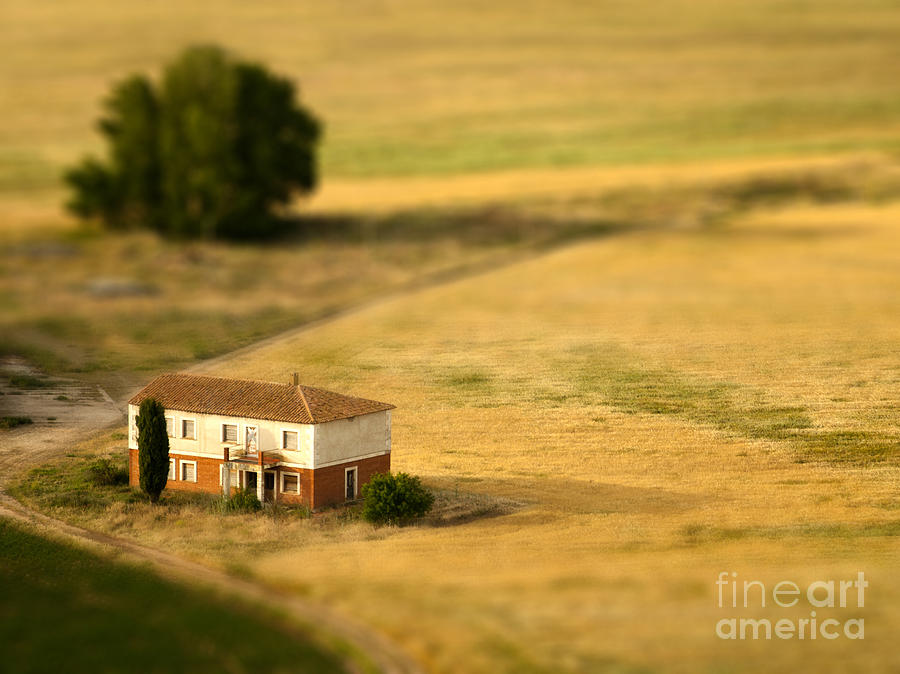 Farmhouse Photograph - A Tilt Shifted Country House by Ikerlaes Farmhouse Photograph - A Tilt Shifted Country House by Ikerlaes