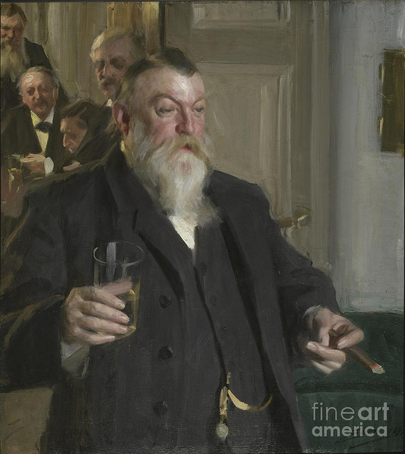 A Toast In The Idun Society, 1892 Painting by Anders Leonard Zorn