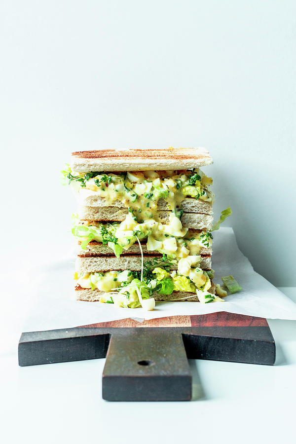 A Toasted Egg Salad Sandwich Photograph by Simone Neufing