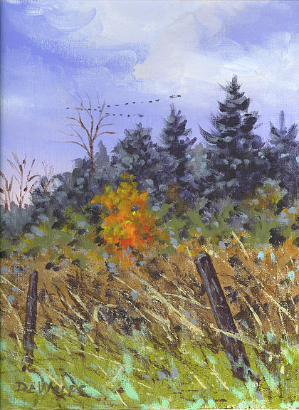 A Touch Of Color Sketch Painting by Richard De Wolfe