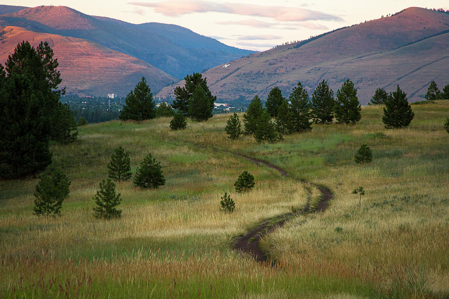 A Trail Leads Towards Missoula, Montana At Blue Mountain. Photograph by Cavan Images