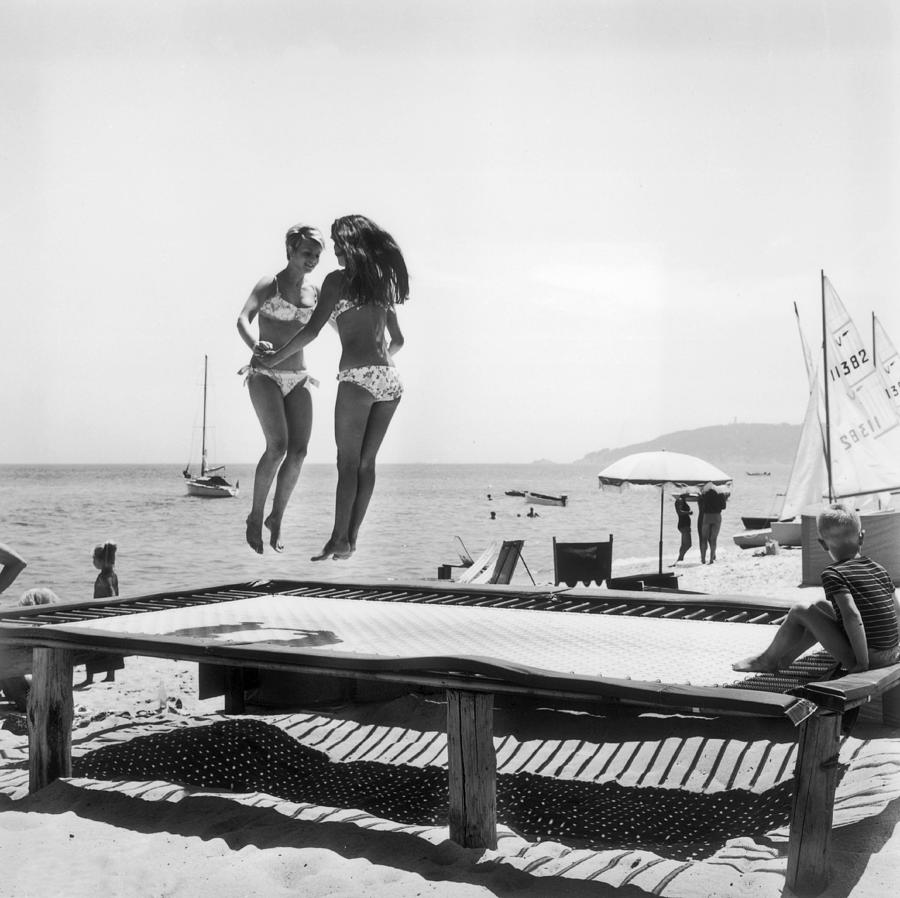 A Trampoline On Saint-tropez Beach Photograph by Keystone-france