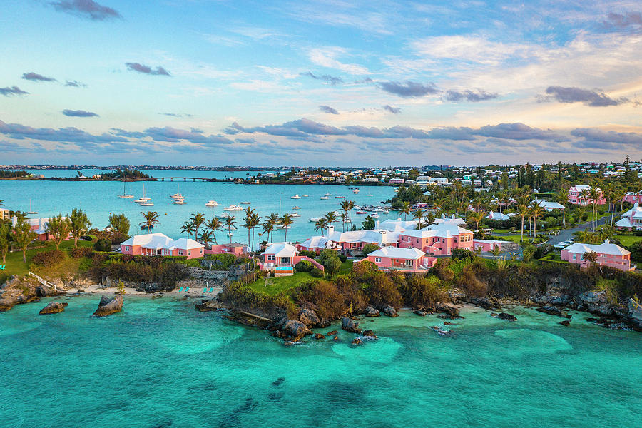 A Tropical Island With Yachts And Houses In Bermuda Photograph by Cavan Images