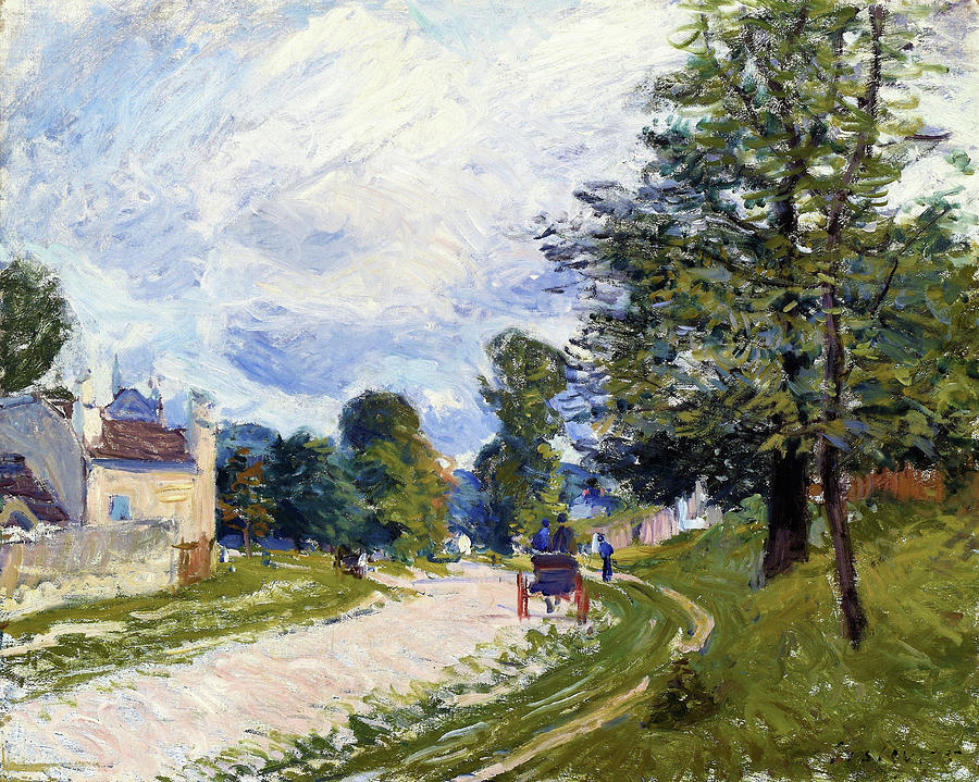 Alfred Sisley Painting - A Turn In The Road - Digital Remastered Edition by Alfred Sisley Alfred Sisley Painting - A Turn In The Road - Digital Remastered Edition by Alfred Sisley