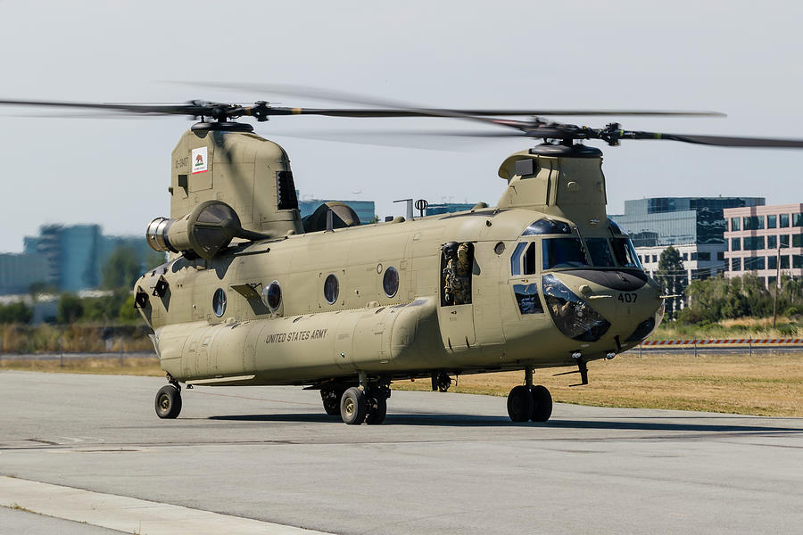 A U.s. Army Ch-47f Chinook Taxis Photograph by Rob Edgcumbe - Fine Art ...