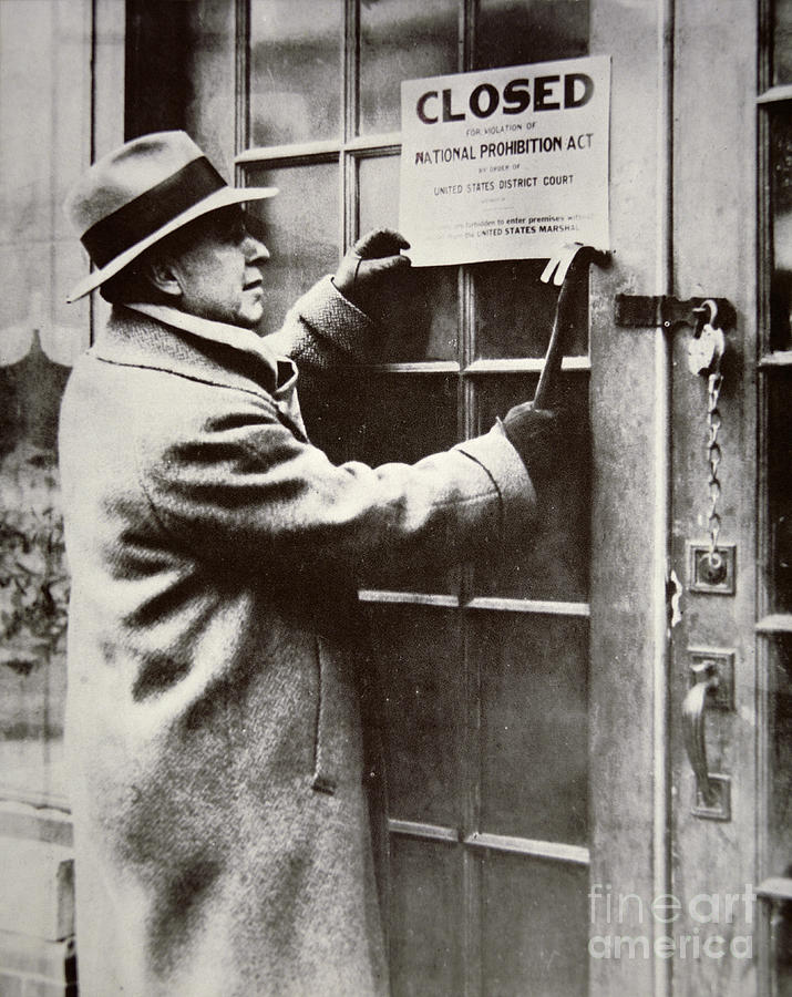 A Us Federal Agent Closing A Saloon During The American Prohibition Photograph by American Photographer A Us Federal Agent Closing A Saloon During The American Prohibition Photograph by American Photographer