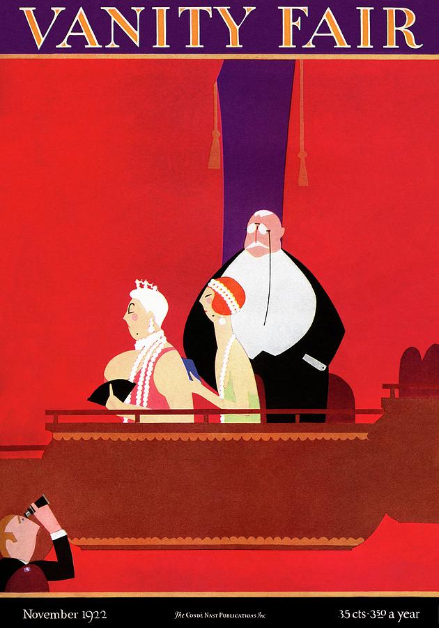 A Vanity Fair Cover Of Opera-goers Painting by George H Clisbee