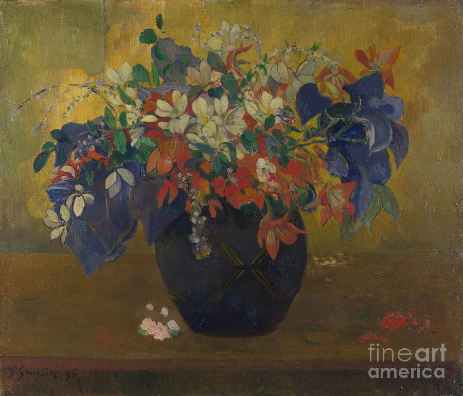 A Vase Of Flowers, 1896. Artist Drawing by Heritage Images