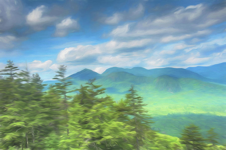 A view from Attittash Mountain Digital Art by Alan Goldberg