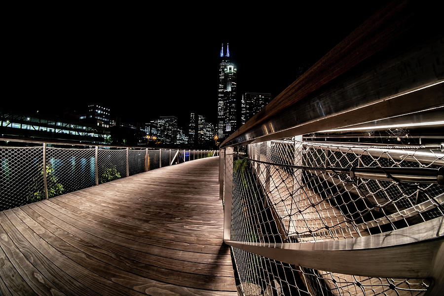 A view from the new south riverwalk in Chicago Photograph by Sven Brogren
