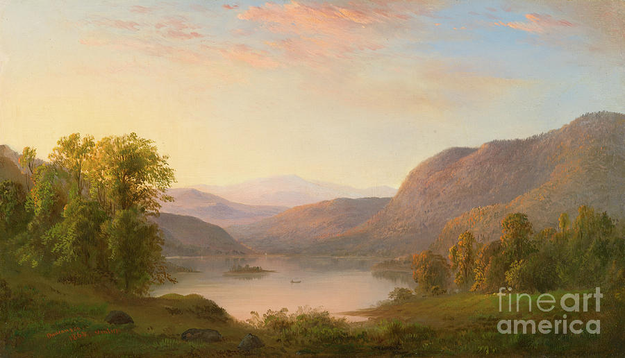 A View In The Laurentian Mountains, Near Quebec, 1865 Painting by Robert Scott Duncanson