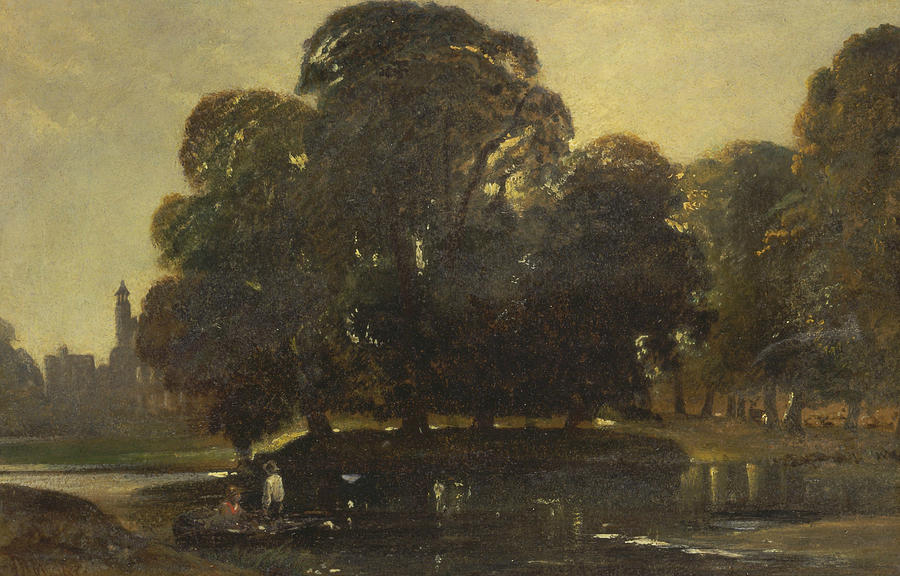 A View of Eton and the Fellows Eyot Painting by William James Muller