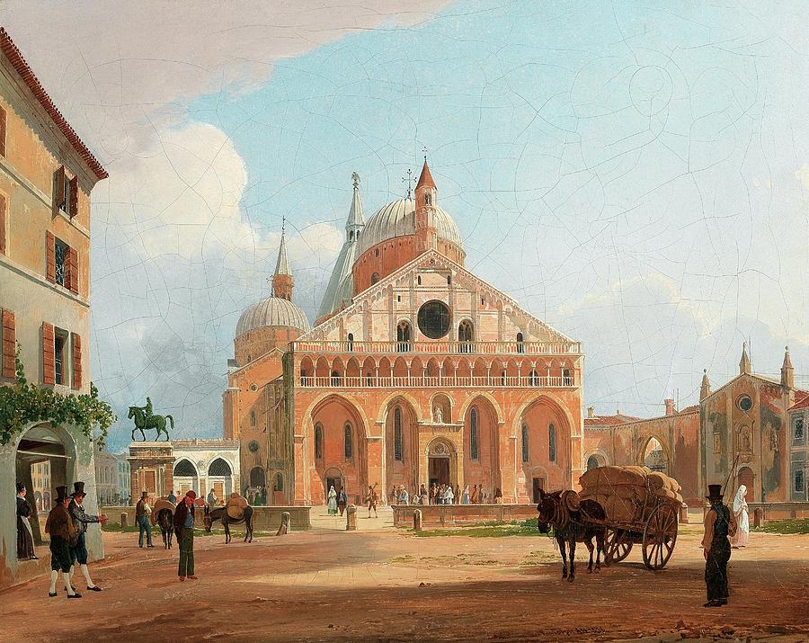 Architecture Painting - A View Of The Basilica Of Saint Anthony In Padua by Rudolf Von Alt