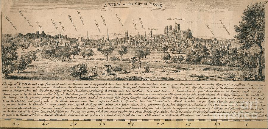 A View Of The City Of York Drawing by Print Collector
