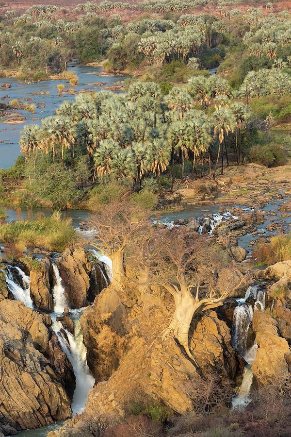 A View Of The Epupa Falls On The Kunene River Between Namibia And ...