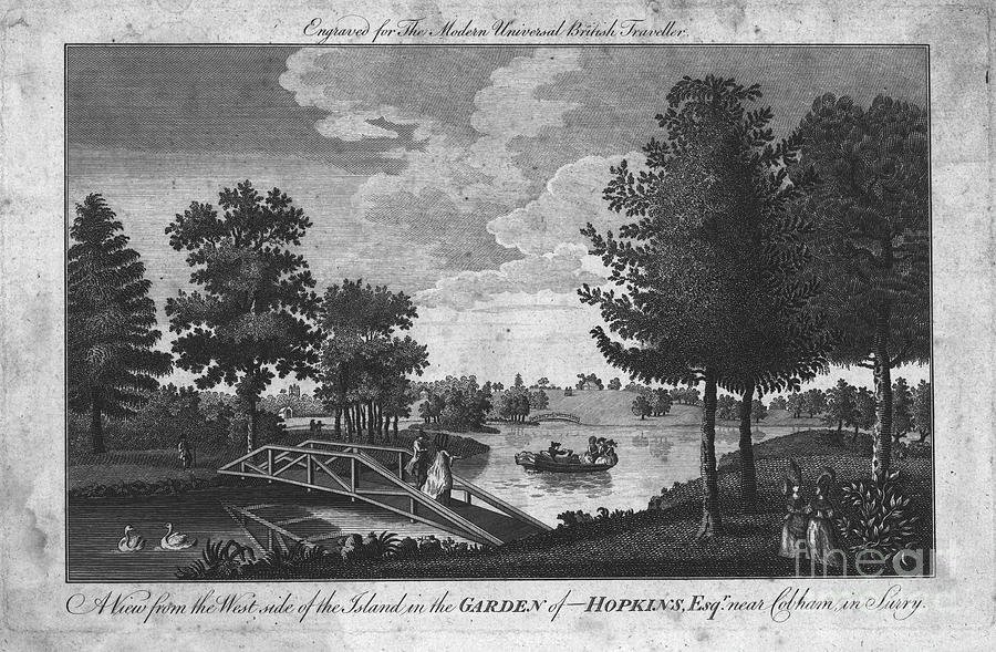 A View Of The Island In The Garden Drawing by Print Collector