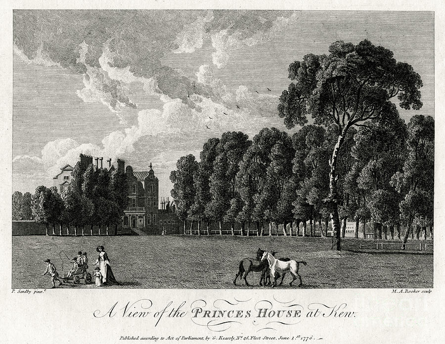 A View Of The Princes House At Kew Drawing by Print Collector