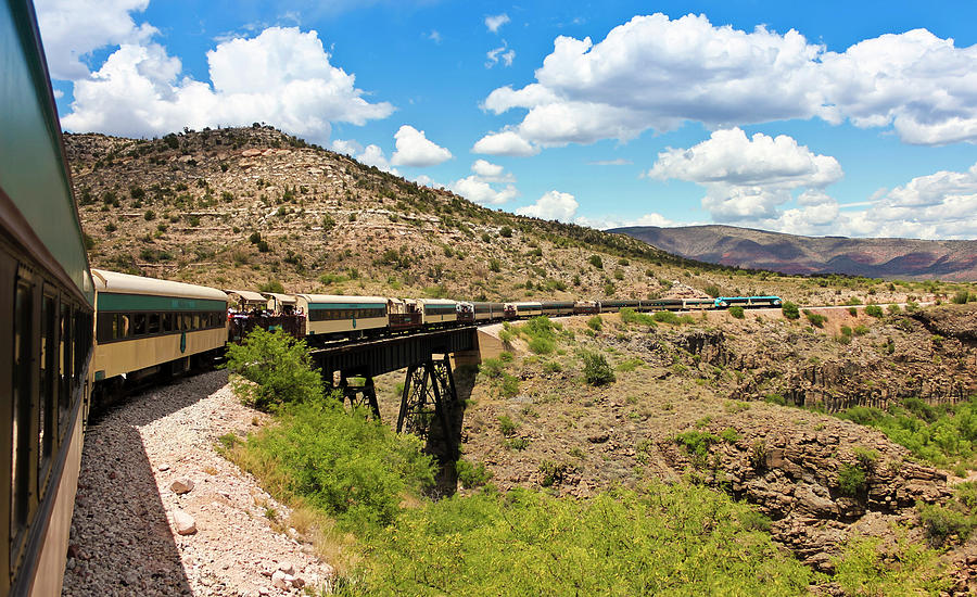 A View of the Verde Canyon Railroad Train, Clarkdale, AZ, USA ...