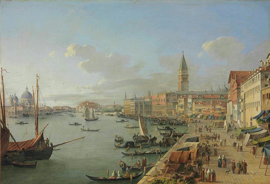 A View Of Venice With The Doges Palace, Saint Marks Painting by Roberto ...