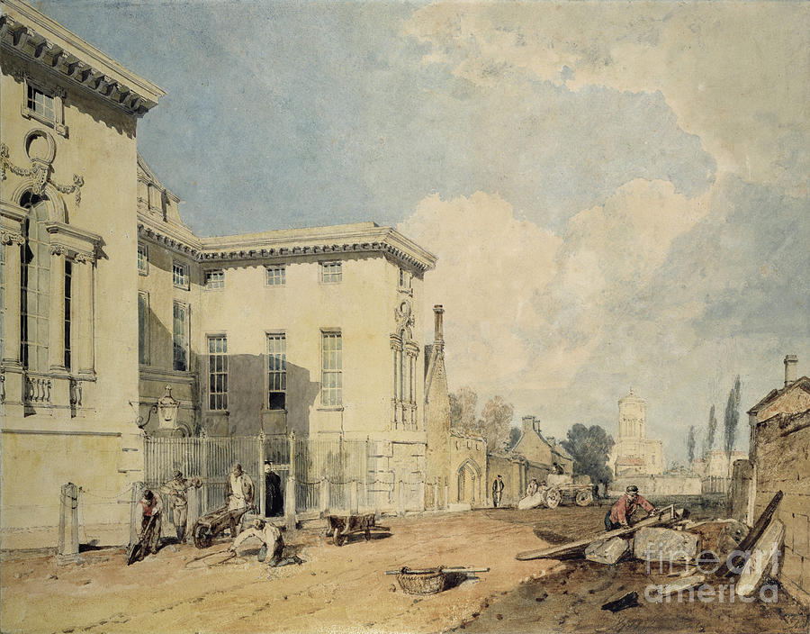 A View Of Worcester College, Watercolor By Turner Painting by Joseph Mallord William Turner