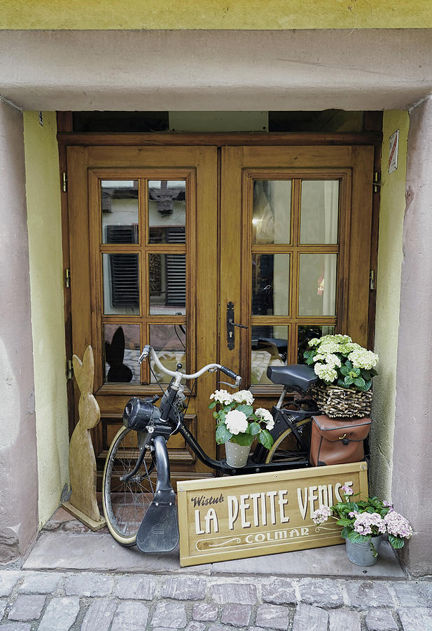 A Vignette Outside Of A Restaurant In Colmar France Photograph by Rick Rosenshein