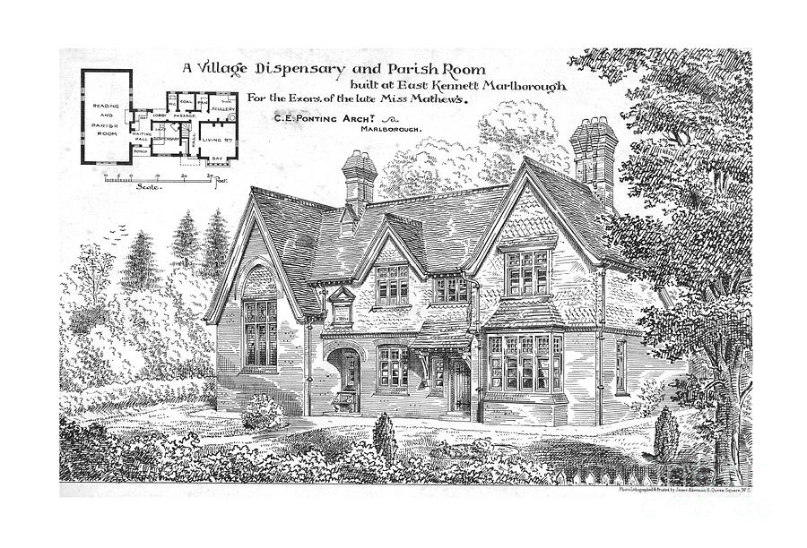 A Village Dispensary And Parish Room Drawing by Print Collector