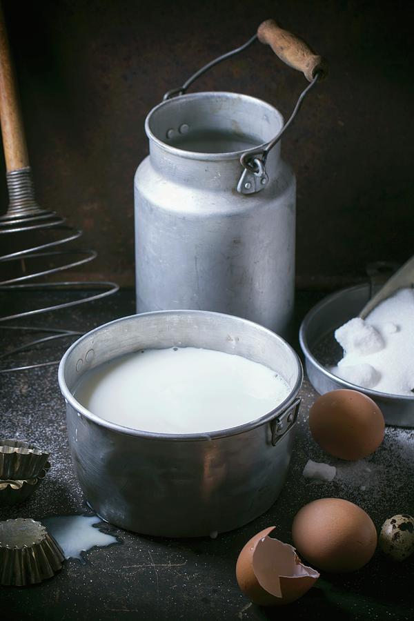 A Vintage Arrangement Of Pancake Ingredients Photograph by Natasha Breen