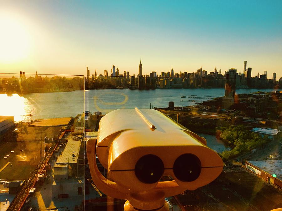 A Voyeur In Brooklyn Eyeing Manhattan Photograph