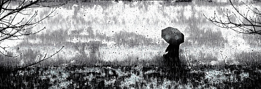 A Walk In The Rain Mixed Media