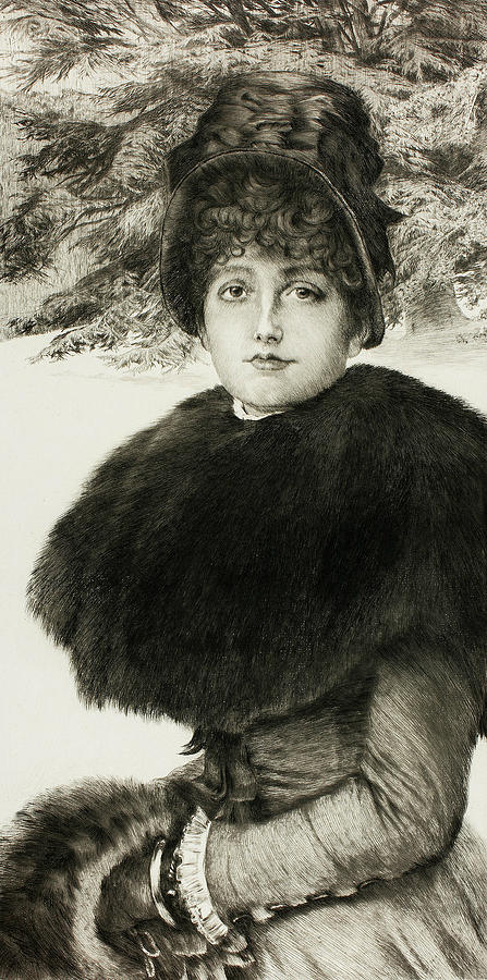 A Walk in the Snow Relief by James Tissot