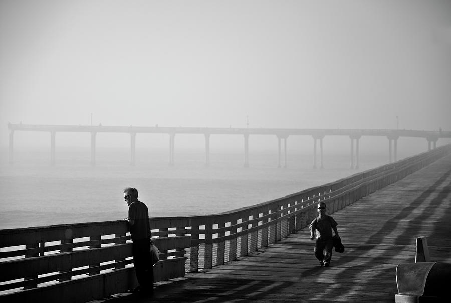 A Walk On The Ocean Beach Pier San Diego Photograph by Larry Butterworth