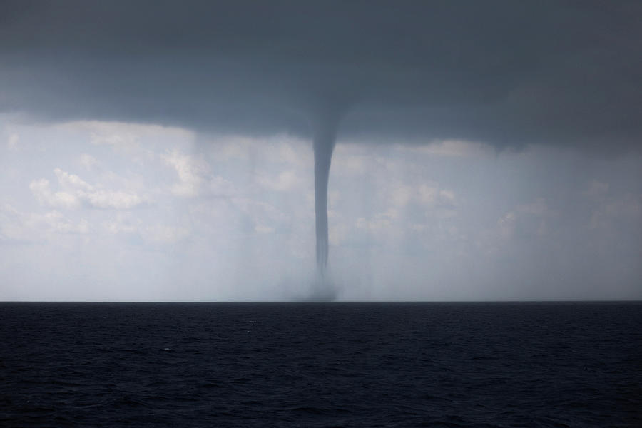 A Waterspout is Formed During a Storm Photograph by Alkis ...