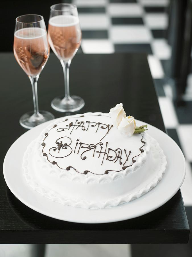 Champagne Birthday Cake by Goodies Bakery Winnipeg