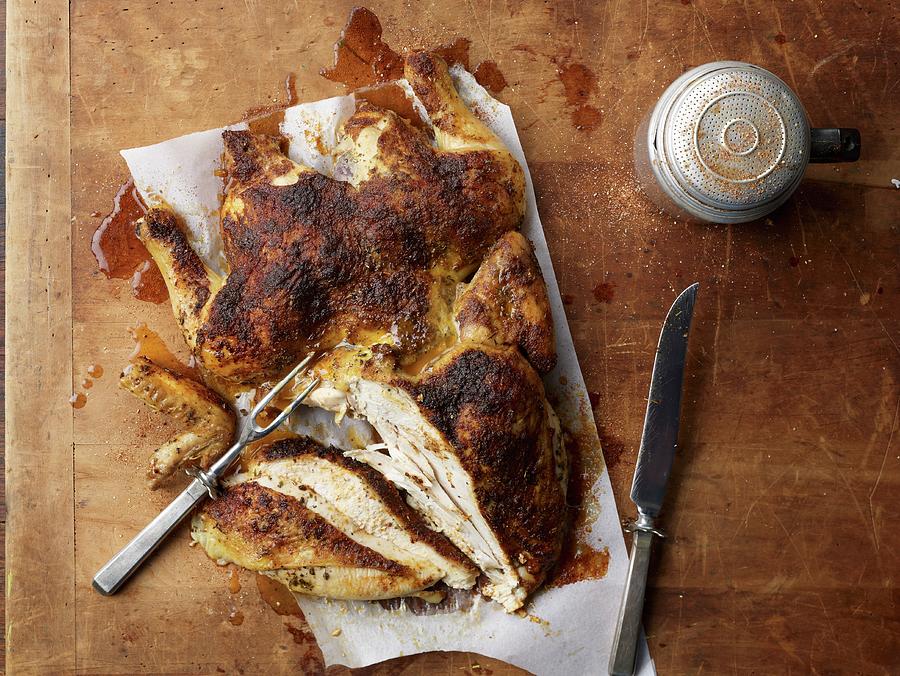 A Whole Grilled Chicken Photograph by Rene Comet