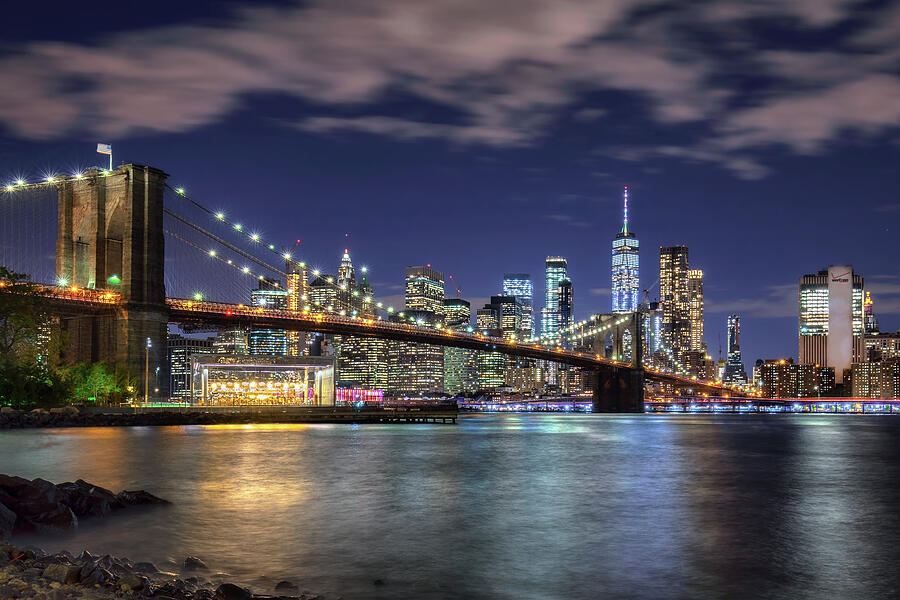 A Windy Night In The Big Apple  Photograph by Harriet Feagin
