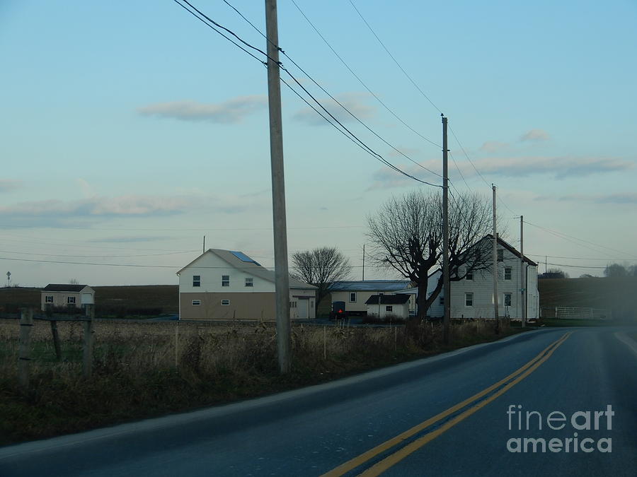 A Winter Day on a Country Road Photograph by Christine Clark