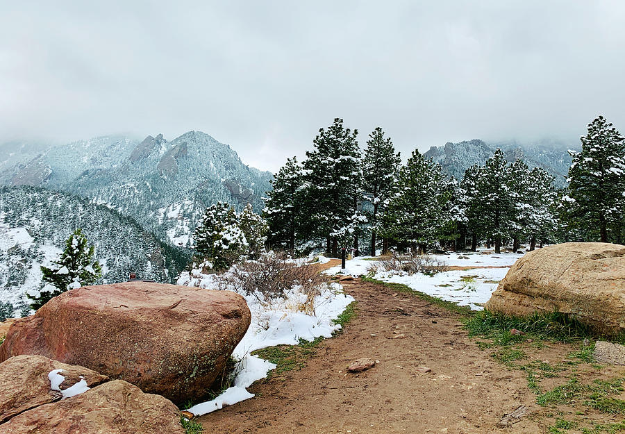 A Winters Day In The Flatirons Photograph