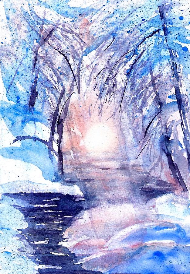 A Winters Dream Painting by Sabina Von Arx