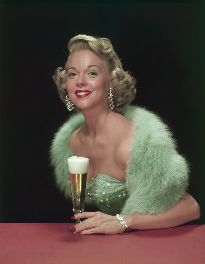 A Woman & Her Beer Photograph by Tom Kelley Archive