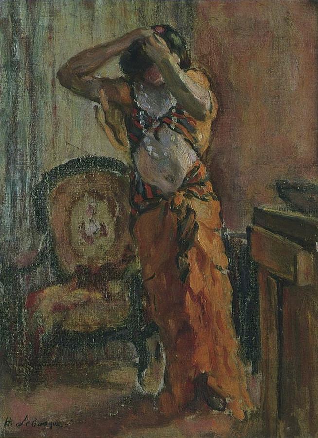 A Woman Dressing Painting