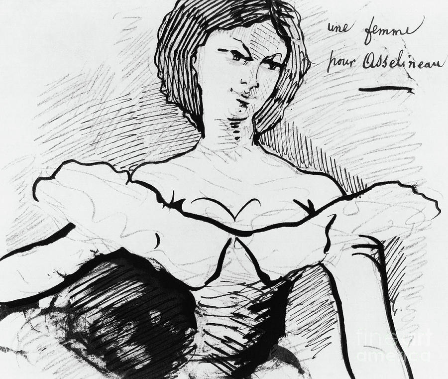 A Woman for Asselineau  Drawing by Charles Baudelaire