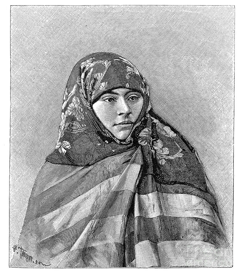 A Woman Of Brussa, Turkey, 1895.artist Drawing by Print Collector