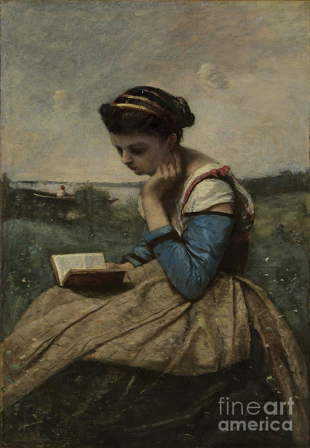 A Woman Reading Drawing by Heritage Images