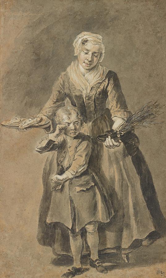 A Woman Showing A Weeping Boy His Shoe Of Switches Drawing by Cornelis ...