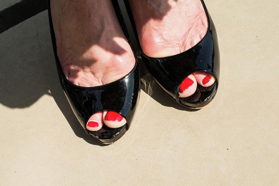 A Woman´s Feet With Painted Toenails Photograph by Douglas Williams ...