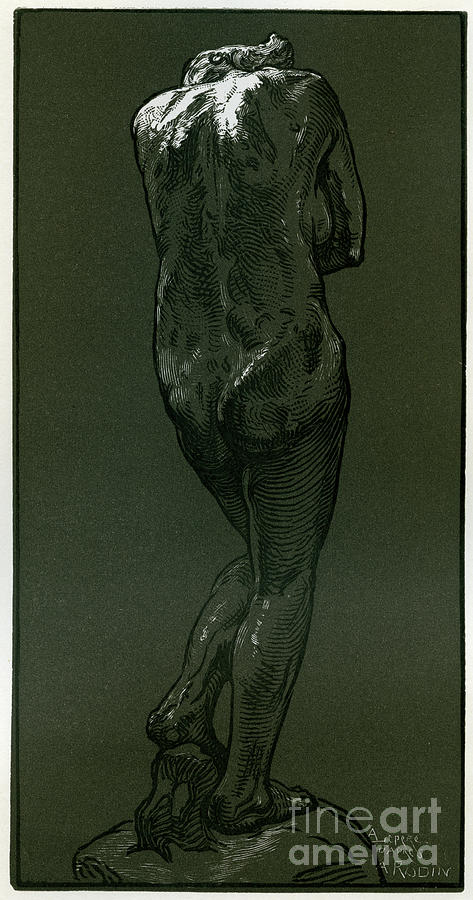 Auguste Rodin Drawing - A Woodcut After A Statue By Rodin by Print Collector