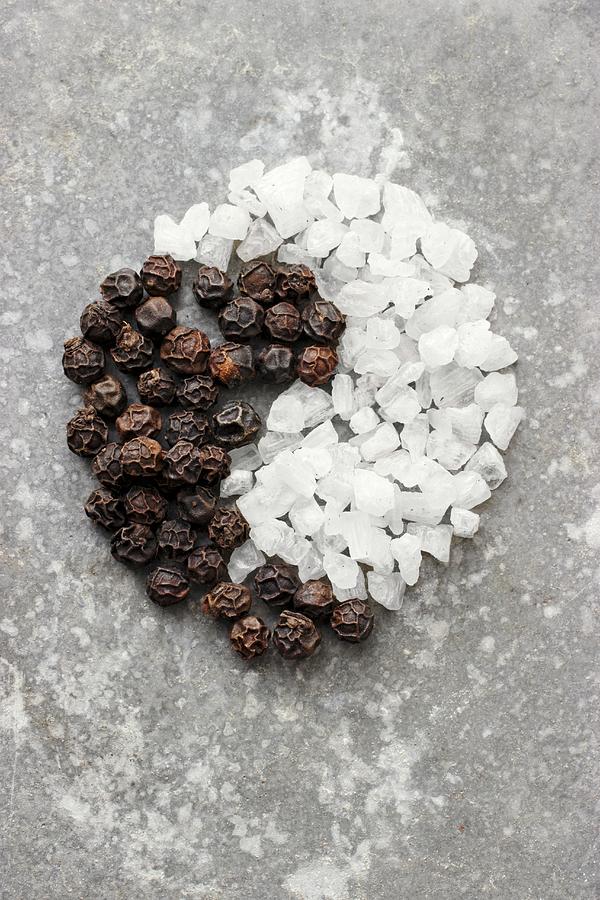 A Yin-yang Symbol Made From Pepper And Salt Photograph by Petr Gross