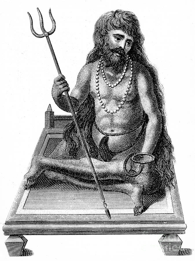 A Yogi Meditating, 1811 Drawing by Print Collector