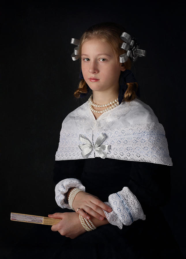 A Yound Girl With Pearls Photograph by Victoria Ivanova
