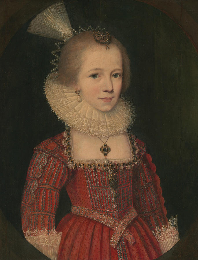 A Young Girl Painting by Paul van Somer